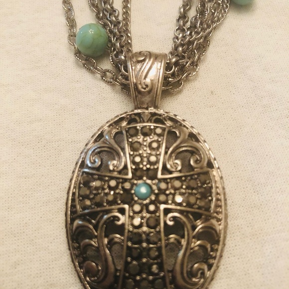 Necklace, Multi-Strand, Western, turquoise, - Picture 3 of 8